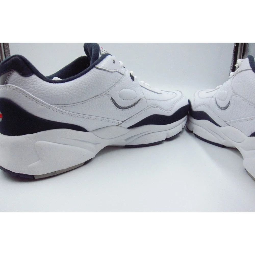 Propet Rainwalker M2056 Mens Walking Shoes White Navy Leather Waterproof 10.5 M
